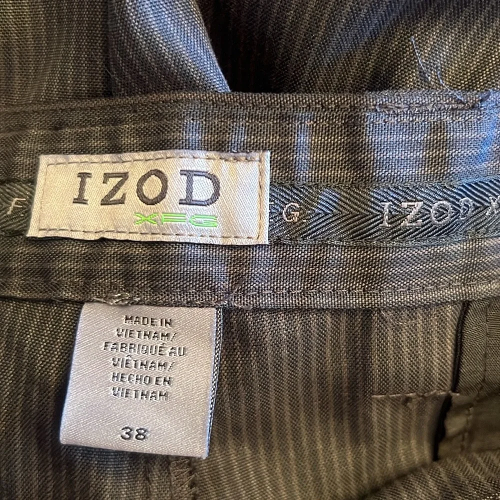 Izod xfg men’s golf shorts pinstripe grey size 38 - Picture 4 of 6